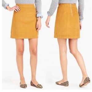 J. Crew Mustard A-Line Skirt